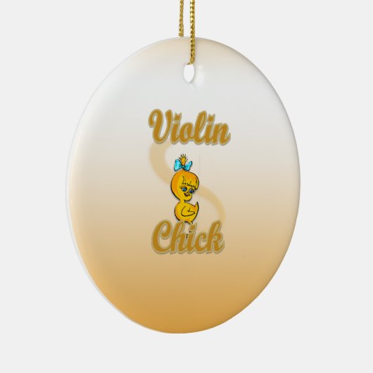 Violin Chick Keramisch Ornament (Rechts)