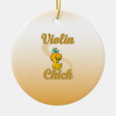 Violin Chick Keramisch Ornament (Voorkant)