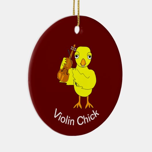 Violin Chick Keramisch Ornament (Rechts)