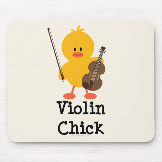 Violin Chick Mousepad Muismat (Voorkant)