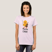 Violin Chick Organic T-shirt (Voorkant volledig)
