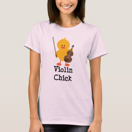 Violin Chick Organic T-shirt (Voorkant)