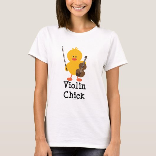 Violin Chick T shirt (Voorkant)