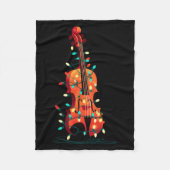 Violin Christmas Graphics Lights Lover Player Viol Fleece Deken (Voorkant)