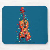 Violin Christmas Graphics Lights Lover Player Viol Muismat (Voorkant)