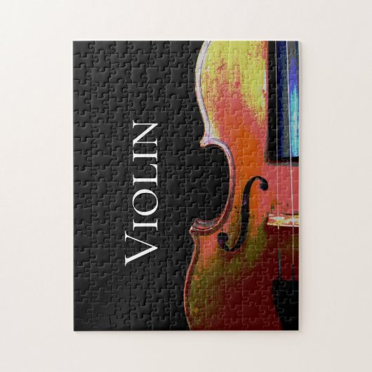 Violin Classical Music Black en White Legpuzzel (Verticaal)
