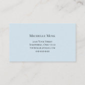 Violin Classical Music Blue en Black Visitekaartje (Achterkant)