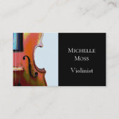 Violin Classical Music Blue en Black Visitekaartje (Voorkant)