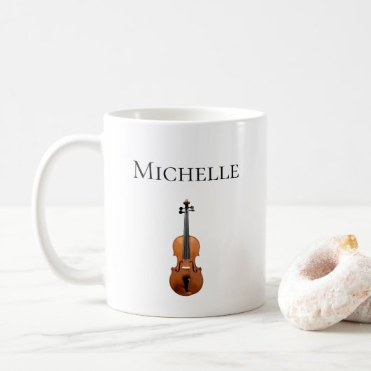 Violin Classical Music Cute Fiddle Koffiemok (Met donut)