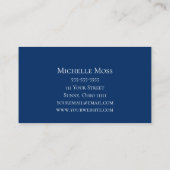 Violin Classical Music Elegant Blue Visitekaartje (Achterkant)