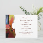Violin Classical Music Overweging Elegant Red Kaart (Staand voorkant)