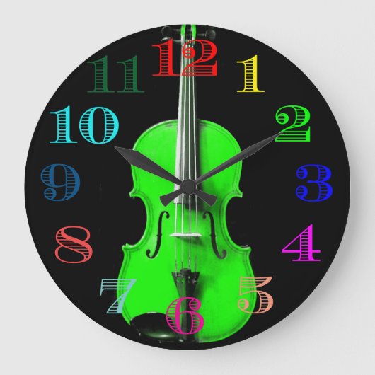 Violin Clock-ontwerp Grote Klok (Voorkant)