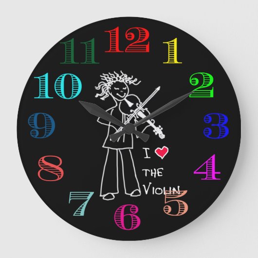 Violin Clock-ontwerp Grote Klok (Voorkant)