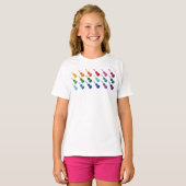 Violin Colorful Fun Array Music T-shirt (Voorkant volledig)