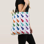 Violin Colorful Fun Array Music Tote Bag (Dichtbij)