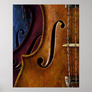 Violin Compositie afdrukken Poster