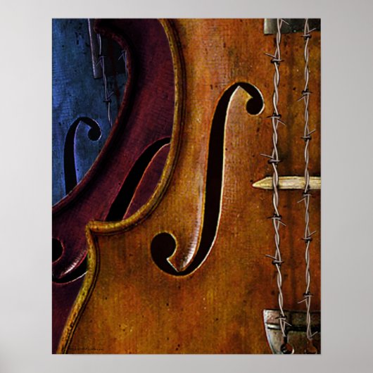 Violin Compositie afdrukken Poster (Voorkant)