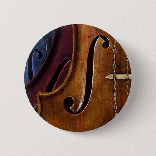 Violin Composition Ronde Button 5,7 Cm (Voorkant)