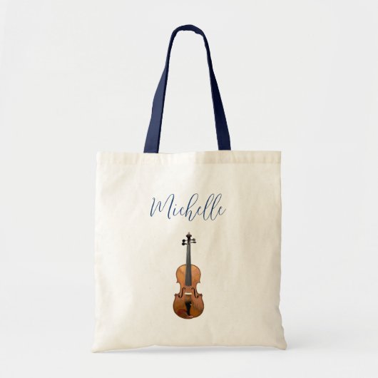 Violin Cute Custom Rubriekmuziek Tote Bag (Voorkant)