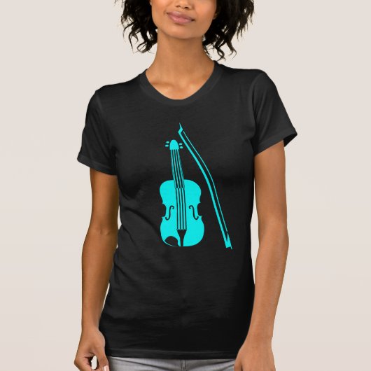 Violin - Cyaan T-shirt (Voorkant)