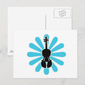 Violin Daisy Notecards Briefkaart (Voorkant / Achterkant)