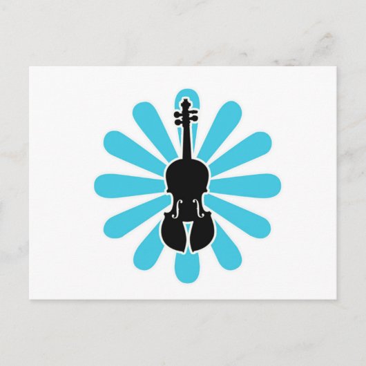 Violin Daisy Notecards Briefkaart (Voorkant)