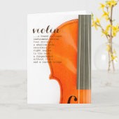 Violin Definition Greeting Card Kaart (Gele Bloem)
