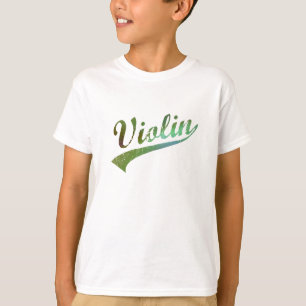 Violin Design door Leslie Harlow T-shirt