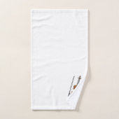 Violin Design Monogrammed Bad Handdoek (Handdoek)