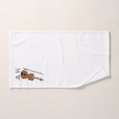 Violin Design Monogrammed Bad Handdoek (Handdoek)