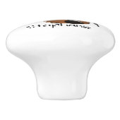 Violin Design Personalised Keramische Knop (Zijkant)