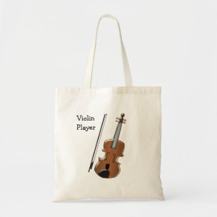 Violin design tote bag