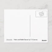 Violin en Ballet Dancer Briefkaart (Achterkant)