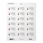 VIolin en boeg realistische afbeelding Etiket (Full Sheet)