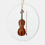 VIolin en boeg realistische afbeelding Keramisch Ornament (Links)