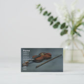 Violin en boog visitekaartje (Staand voorkant)