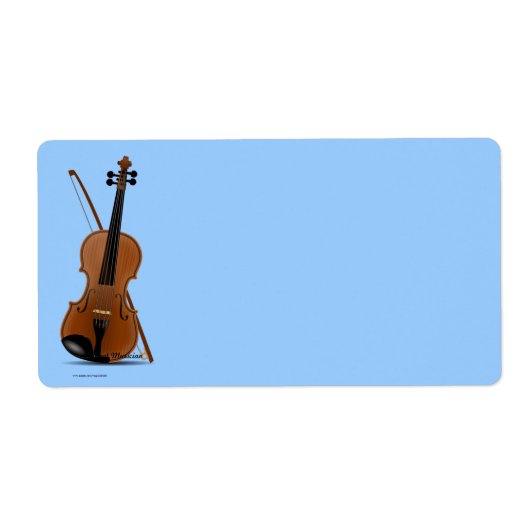 Violin en Bow Etiket (Voorkant)