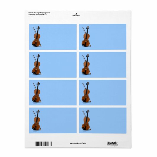 Violin en Bow Etiket (Full Sheet)