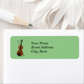 Violin en Bow sjabloon, personaliseren Etiket (Insitu)