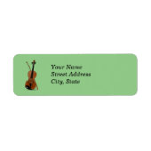Violin en Bow sjabloon, personaliseren Etiket (Voorkant)