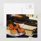 Violin en Bugle Briefkaart (Voorkant / Achterkant)