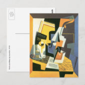 Violin en glas door Juan Gris,  Cubisme Briefkaart (Voorkant / Achterkant)