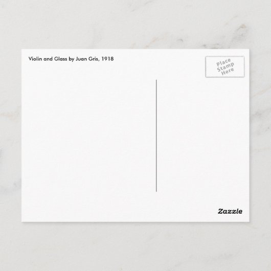 Violin en glas door Juan Gris,  Cubisme Briefkaart (Achterkant)