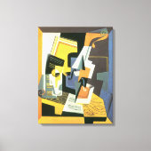 Violin en glas door Juan Gris,  Cubisme Canvas Afdruk (Voorkant)