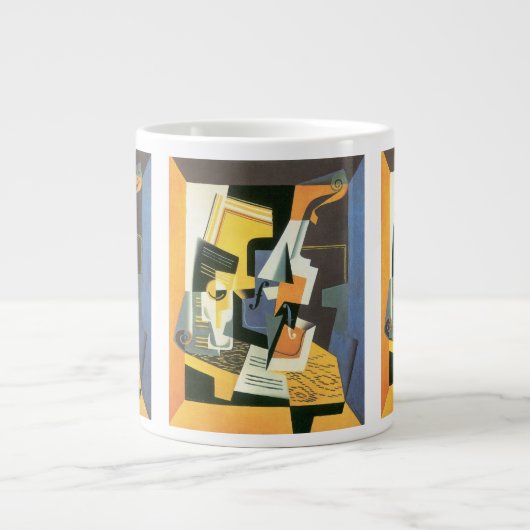 Violin en glas door Juan Gris,  Cubisme Grote Koffiekop (Voorkant)