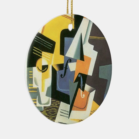 Violin en glas door Juan Gris,  Cubisme Keramisch Ornament (Rechts)