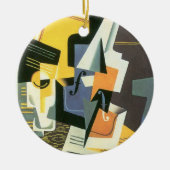 Violin en glas door Juan Gris,  Cubisme Keramisch Ornament (Voorkant)