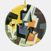 Violin en glas door Juan Gris,  Cubisme Keramisch Ornament (Achterkant)