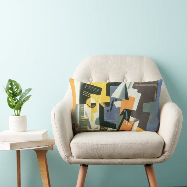 Violin en glas door Juan Gris,  Cubisme Kussen (Stoel)