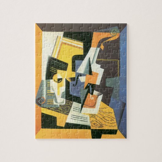 Violin en glas door Juan Gris,  Cubisme Legpuzzel (Verticaal)